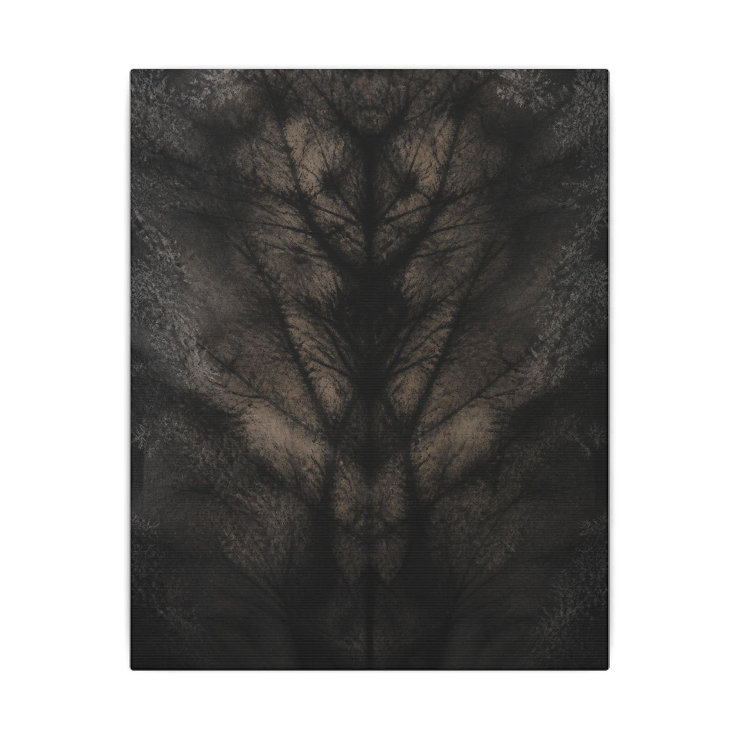 Seijaku Shadow Play Canvas Art - Dark Japandi Charcoal Ink