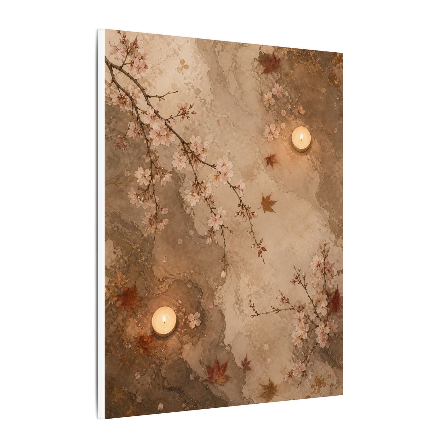 Cherry Blossom Canvas Art | Autumn Japandi Japanese Pattern Art