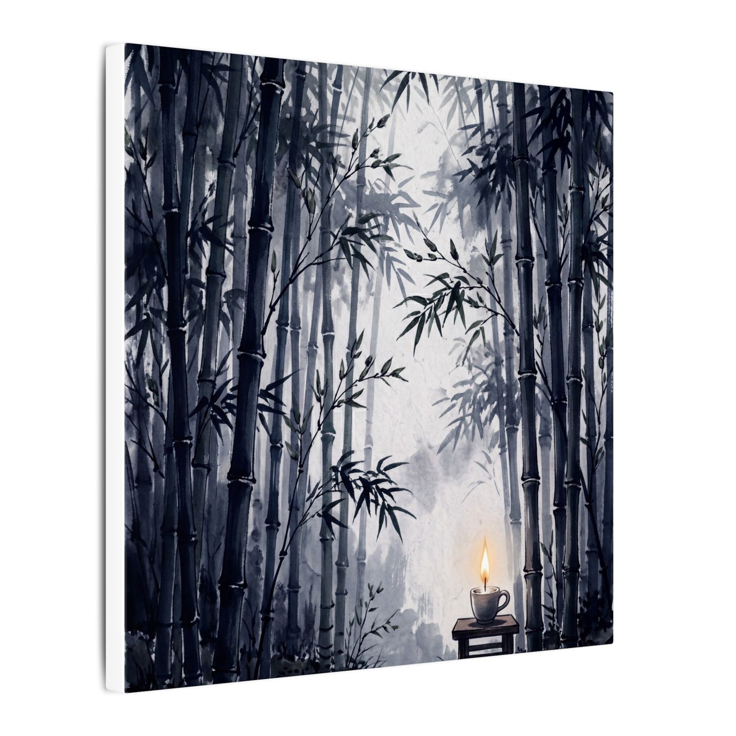 Tranquil Bamboo Grove Canvas Art - Sumi E Zen