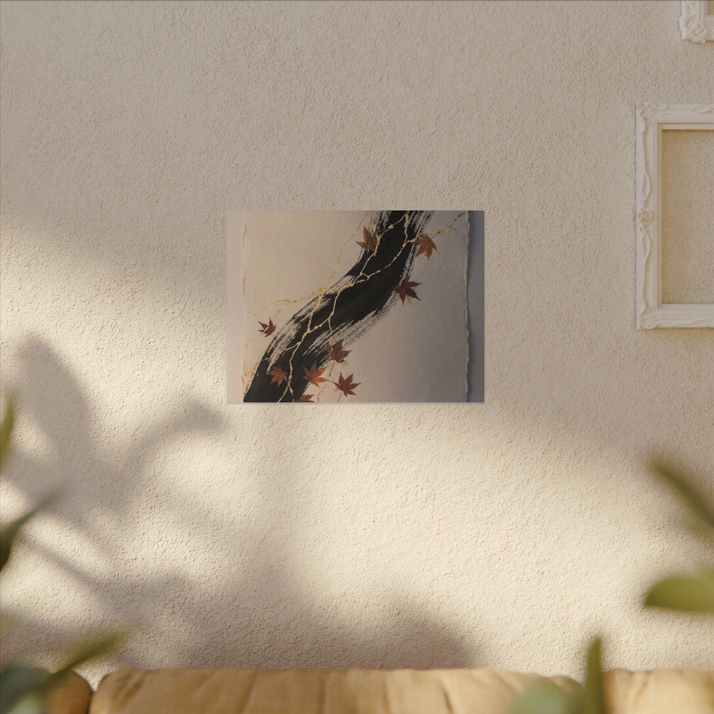 Dawn Ink Brushstroke Canvas Art - Kintsugi Ma