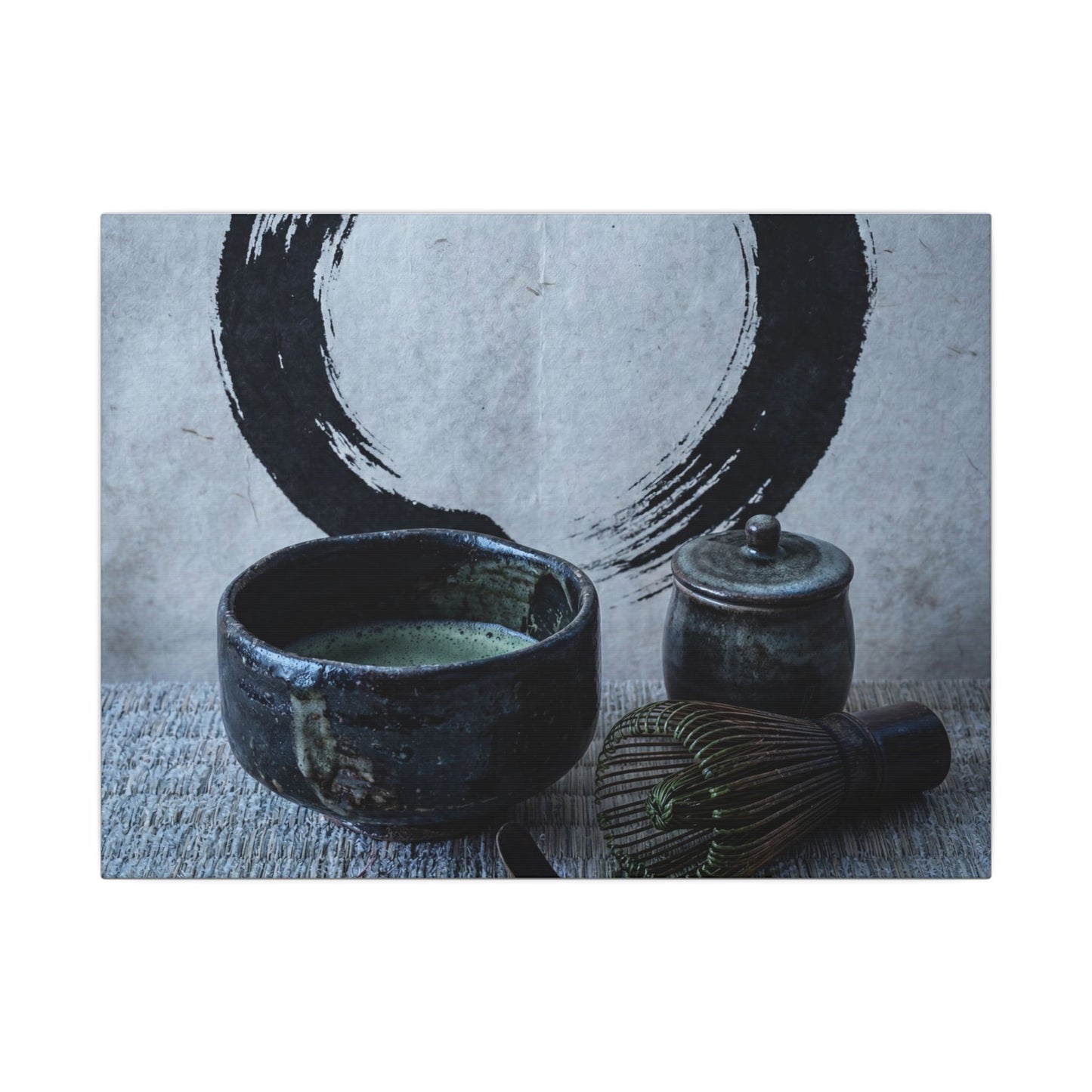 Tea Ceremony Canvas Art | Winter Zen Enso Art Art Print