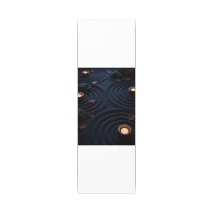 Seijaku Rock Garden Canvas Art - Dark Japandi Dark Texture