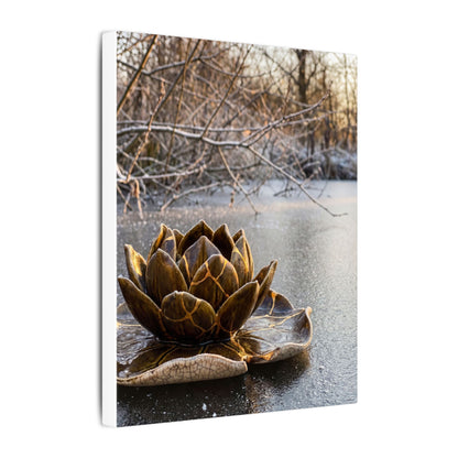Lotus Flower Gold Repair Canvas Art | Beautiful Kintsugi Art