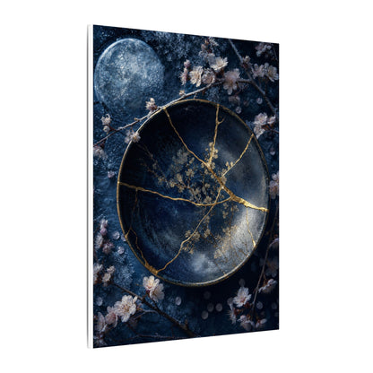 Cherry Blossom Winter Canvas Art | Kintsugi Philosophical Design