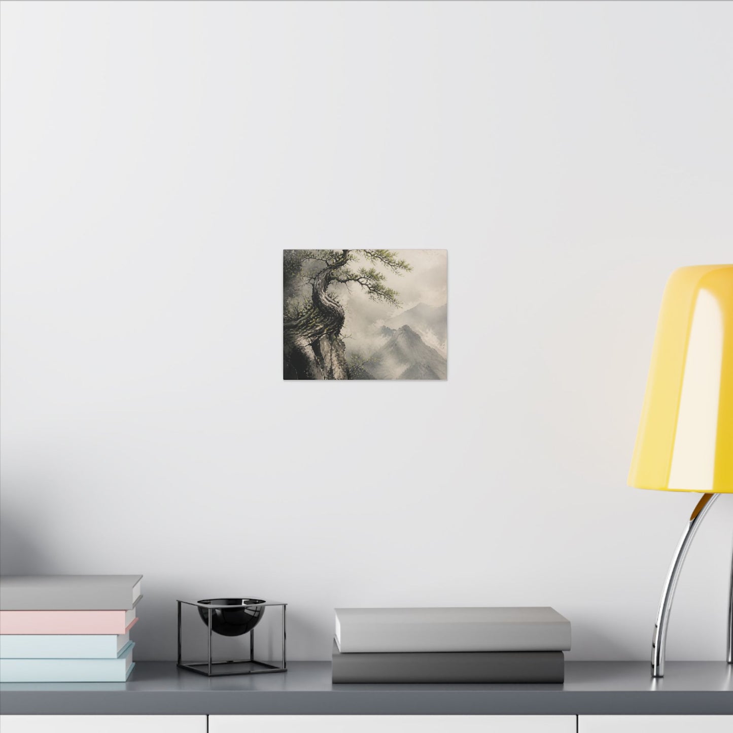 Spring Pine Tree Watercolor Canvas Art | Warm Decor