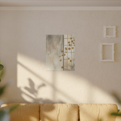 Warm Shoji Screen Canvas Art - Watercolor Japandi