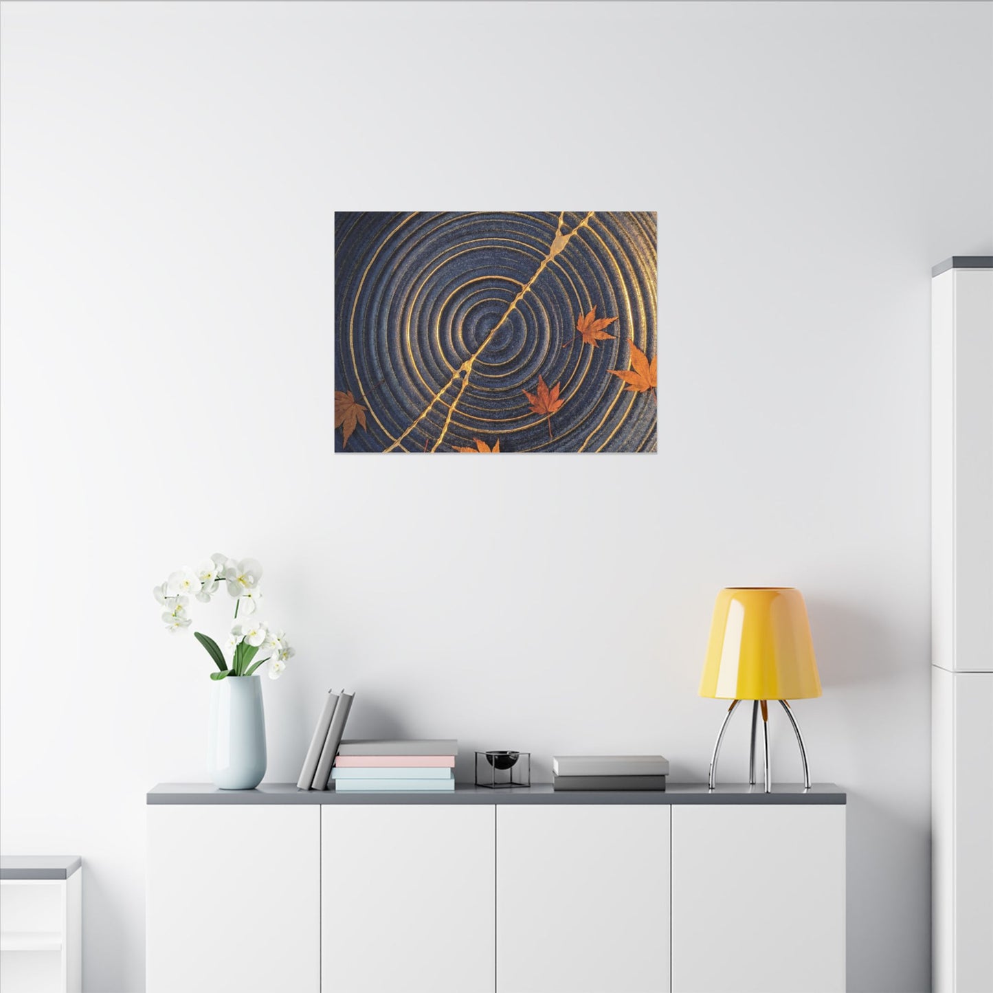 Water Ripple Gold Repair Canvas Art | Healing Kintsugi Art