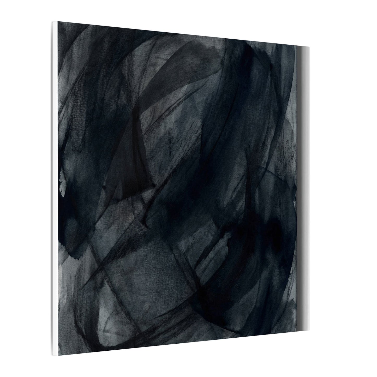 Deep Tones Dark Japandi Charcoal Canvas Art