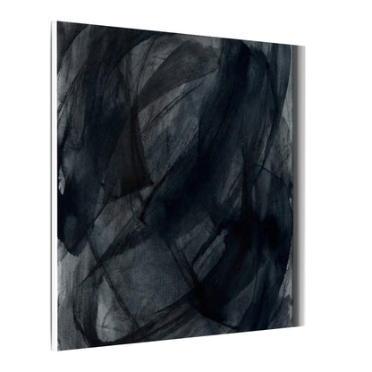 Deep Tones Dark Japandi Charcoal Canvas Art