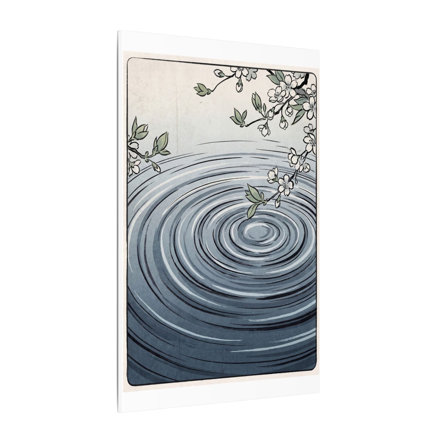 Calm Water Ripple Canvas Art - Ukiyo E Inspired Zen