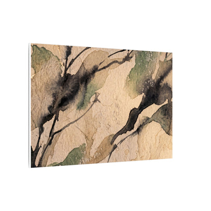Japandi Shadow Play in Golden Hour | Watercolor Canvas Art