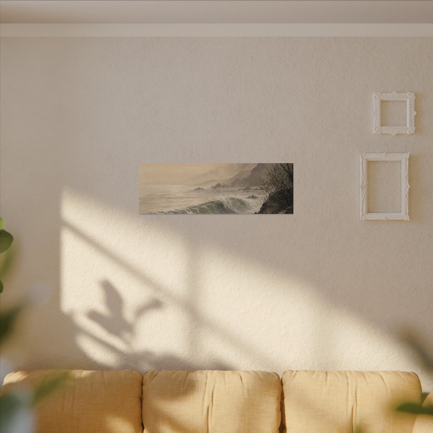 Ocean Wave Spring Canvas Art | Japandi Elegant Design