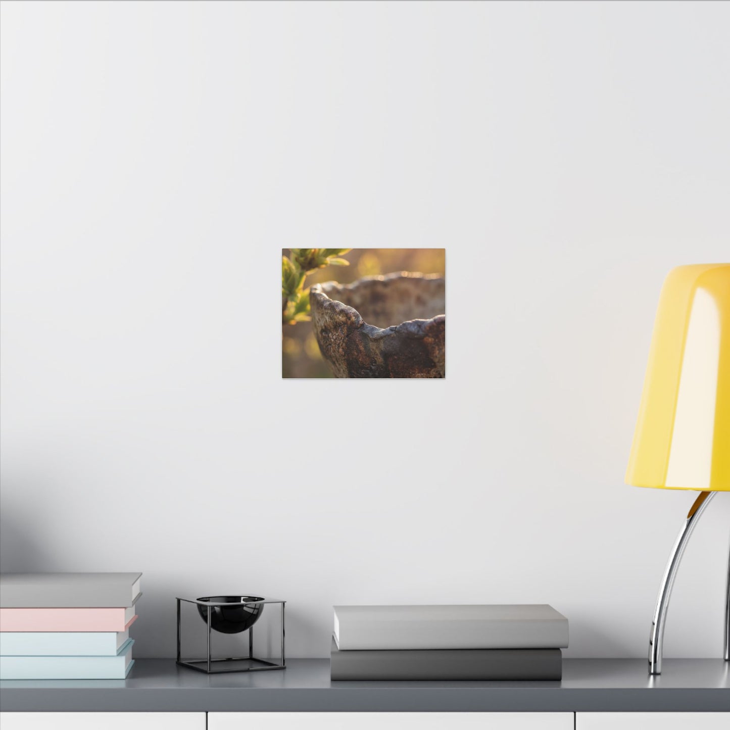 Golden Hour Ceramic Bowl Canvas Art - Dark Japandi Ma