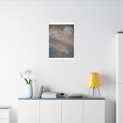 Shadow Play Canvas Art | Winter Japandi Japanese Pattern Art