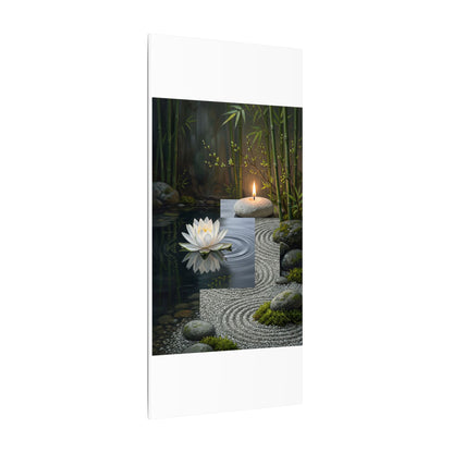 Candlelight Lotus Flower Canvas Art - Zen Kanso