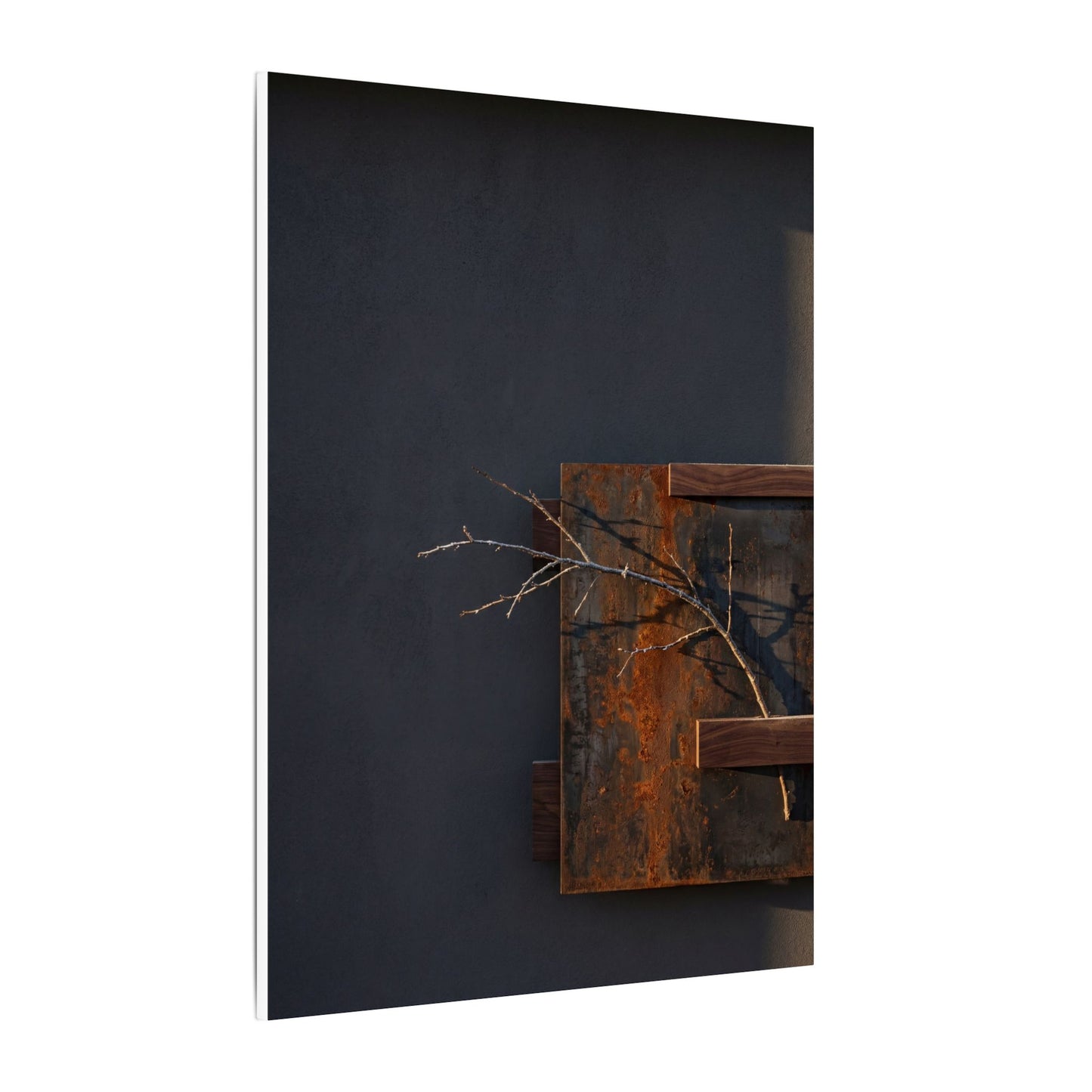 Ma Rust Patina Canvas Art - Dark Japandi Dark Texture