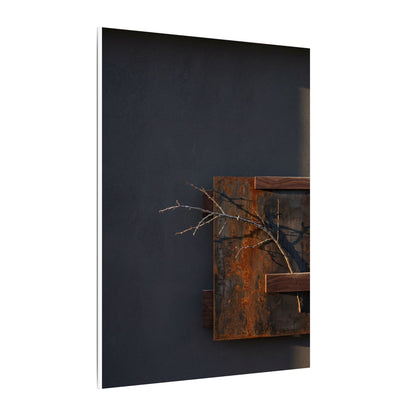 Ma Rust Patina Canvas Art - Dark Japandi Dark Texture
