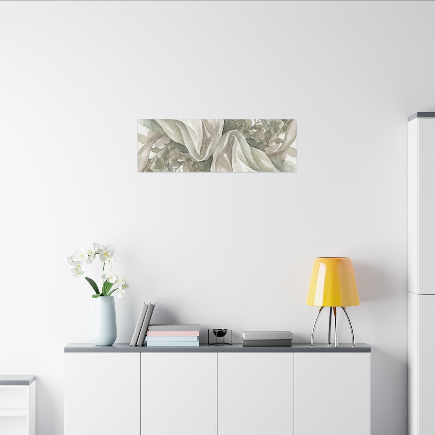 Summer Silk Drape Watercolor Canvas Art | Cozy Decor
