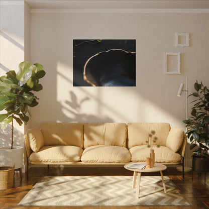 Ma Ceramic Bowl Canvas Art - Dark Japandi Shadow Zen