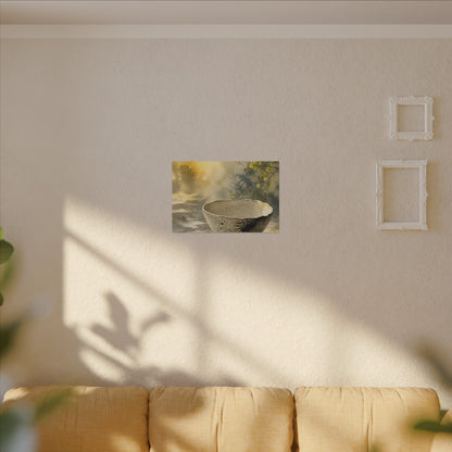 Cozy Ceramic Bowl Canvas Art - Watercolor Japandi