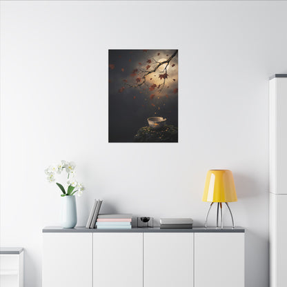 Moonlit Garden Gold Repair Canvas Art | Beautiful Kintsugi Art