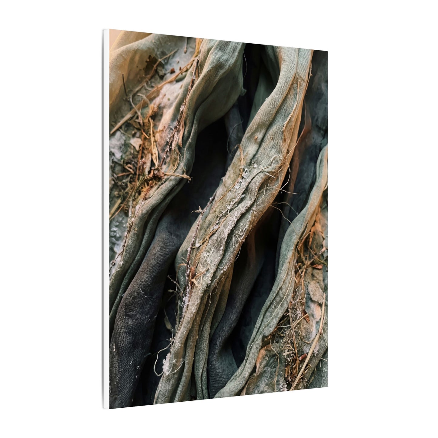 Silk Drape Winter Canvas Art | Japandi Cozy Design