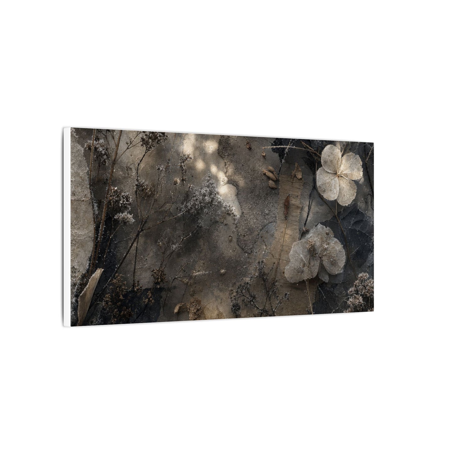 Winter Dried Flowers Texture Canvas Art | Elegant Decor