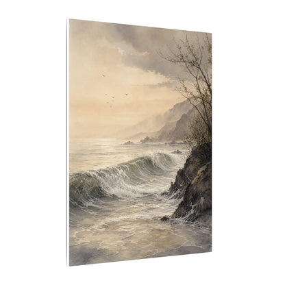 Ocean Wave Spring Canvas Art | Japandi Elegant Design