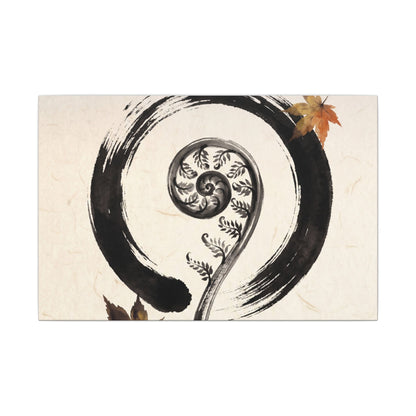 Fern Unfurling Autumn Canvas Art | Zen Peaceful Design