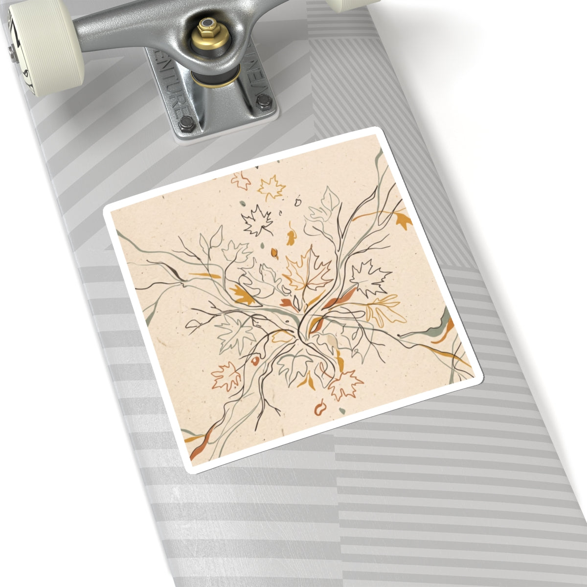 Shadow Play Sticker | Autumn Japandi Minimal Line Art