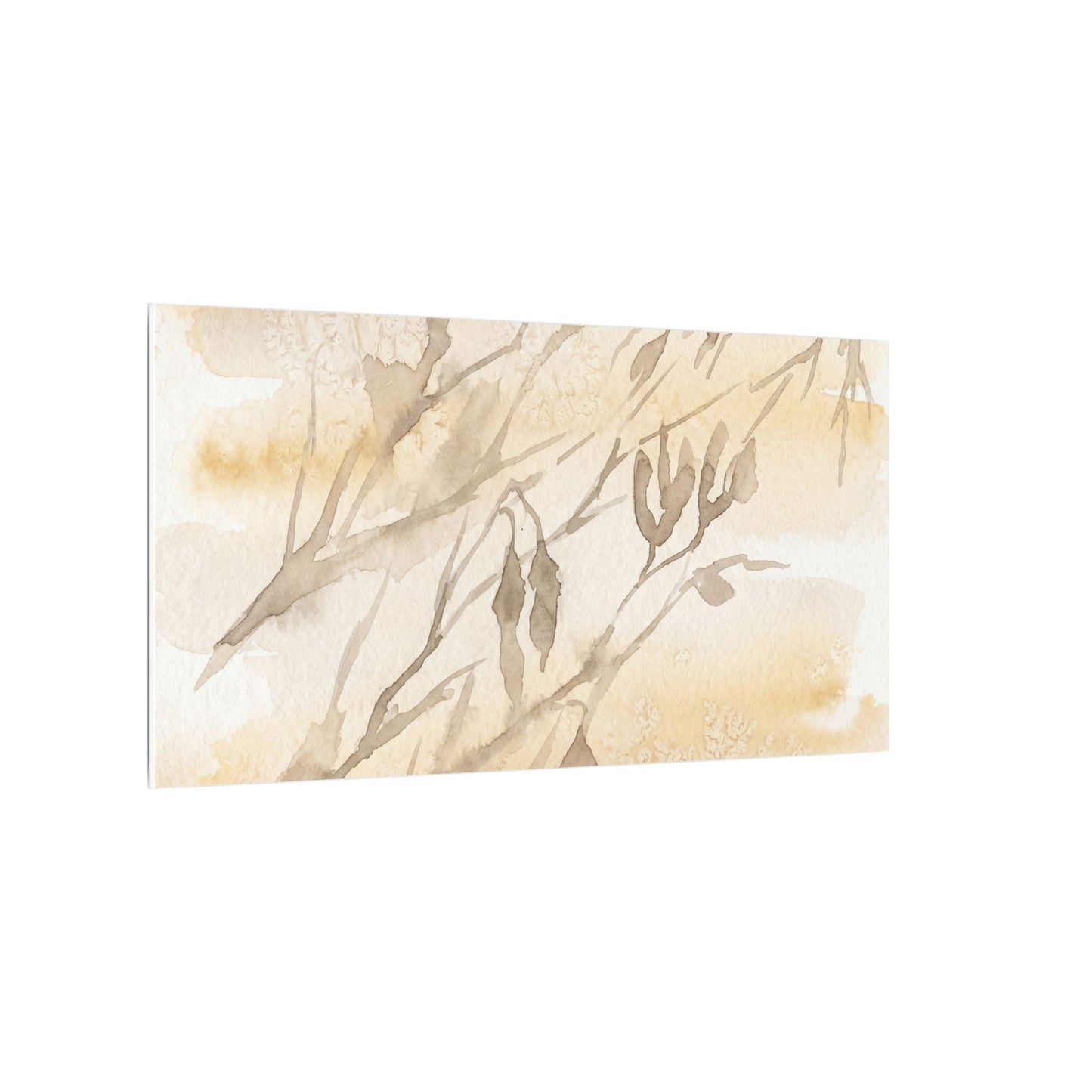 Shadow Play Winter Canvas Art | Japandi Warm Design