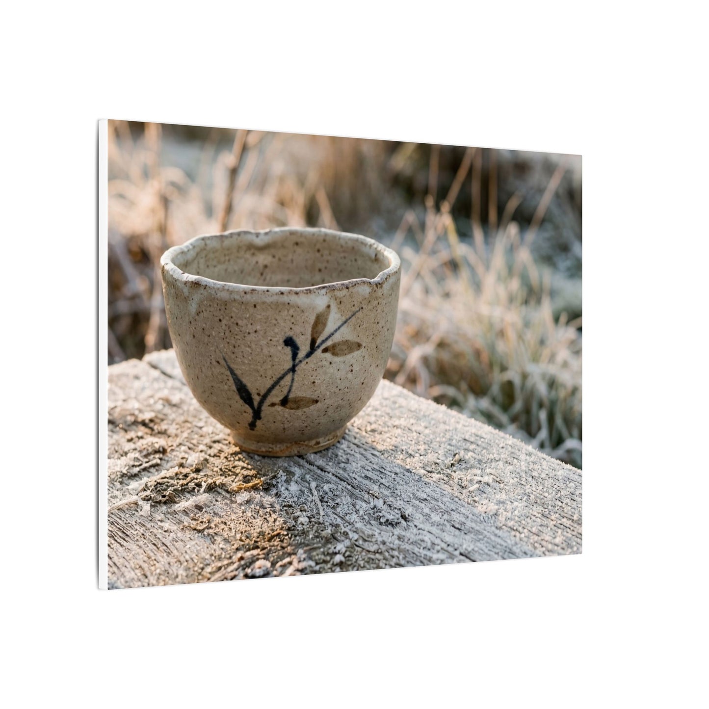 Golden Hour Ceramic Bowl Canvas Art - Japandi Ma