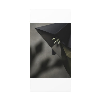 Paper Fold Moody Minimal Canvas Art | Luxurious Dark Japandi Art