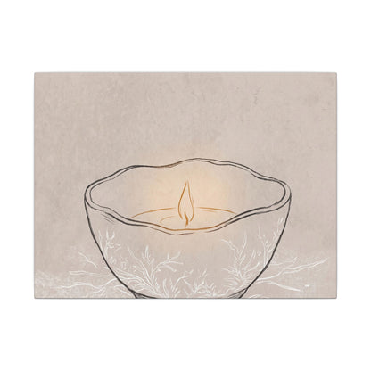 Ceramic Bowl Minimal Line Canvas Art | Neutral Japandi Art Art Print