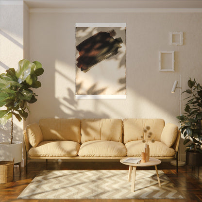 Ink Brushstroke Canvas Art | Summer Dark Japandi Moody Minimal Art
