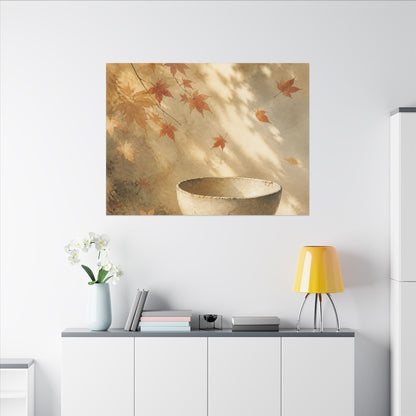 Japandi Ceramic Bowl in Dappled | Watercolor Canvas Art