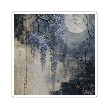 Wisteria Winter Sticker | Japandi Neutral Design