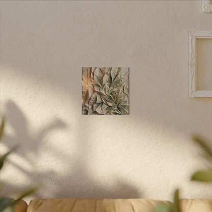Japandi Paper Fold in Candlelight | Texture Canvas Art