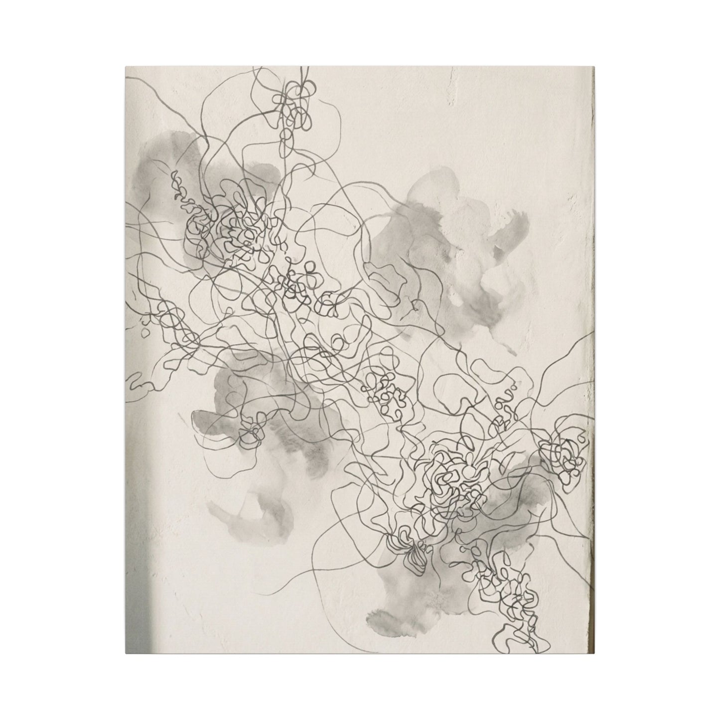Summer Shadow Play Minimal Line Canvas Art | Earthy Decor