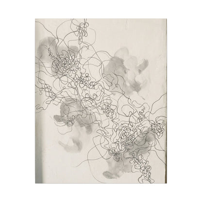 Summer Shadow Play Minimal Line Canvas Art | Earthy Decor