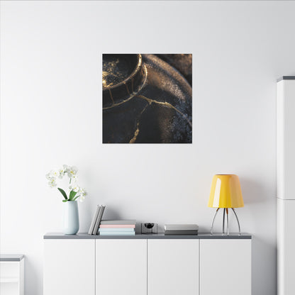 Kintsugi Rust Patina in Golden Hour | Broken Beauty Canvas Art