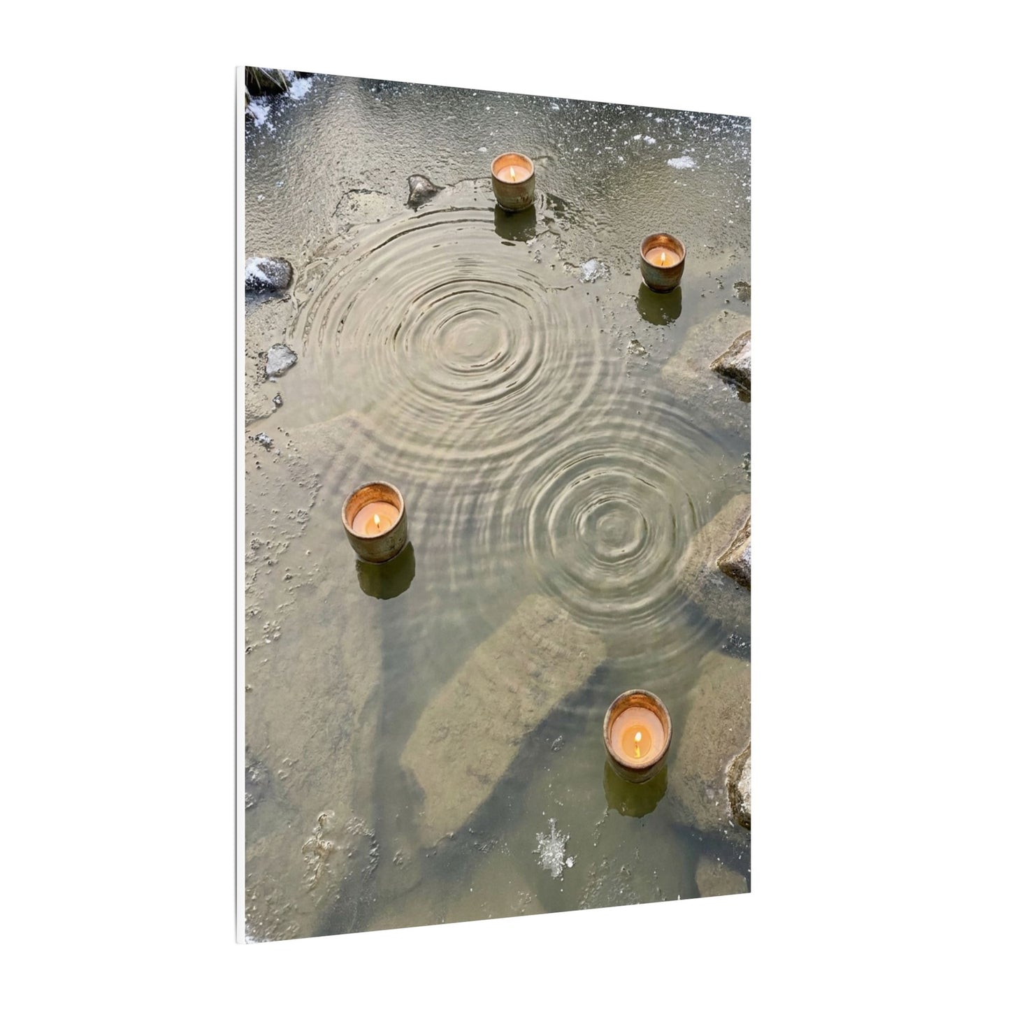 Water Ripple Canvas Art | Winter Japandi Japanese Pattern Art