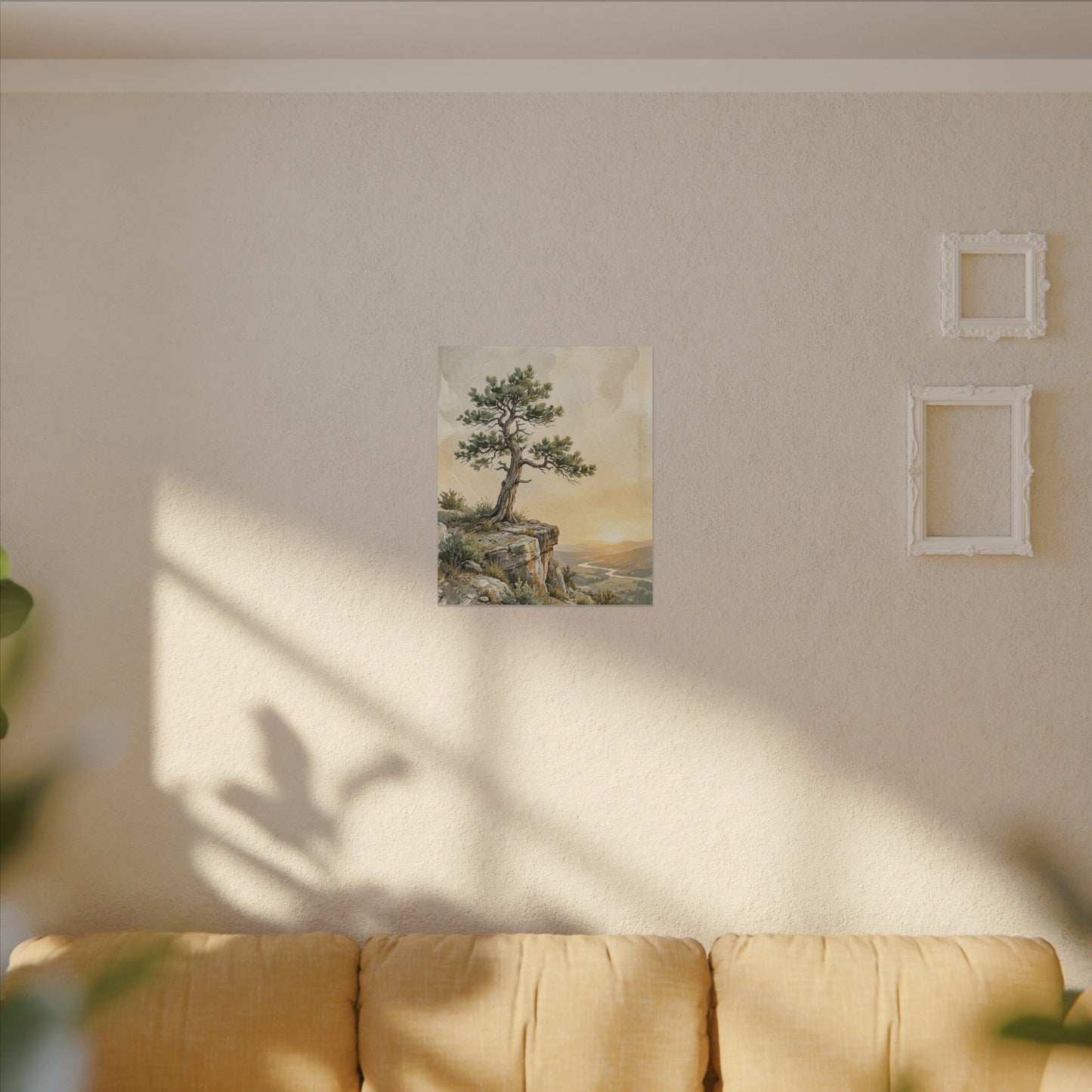 Pine Tree Canvas Art | Summer Japandi Texture Art