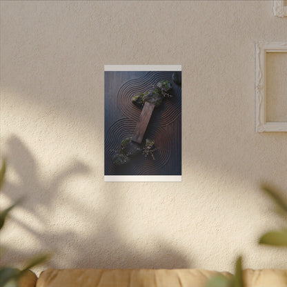 Spring Rock Garden Moody Minimal Canvas Art | Atmospheric Decor