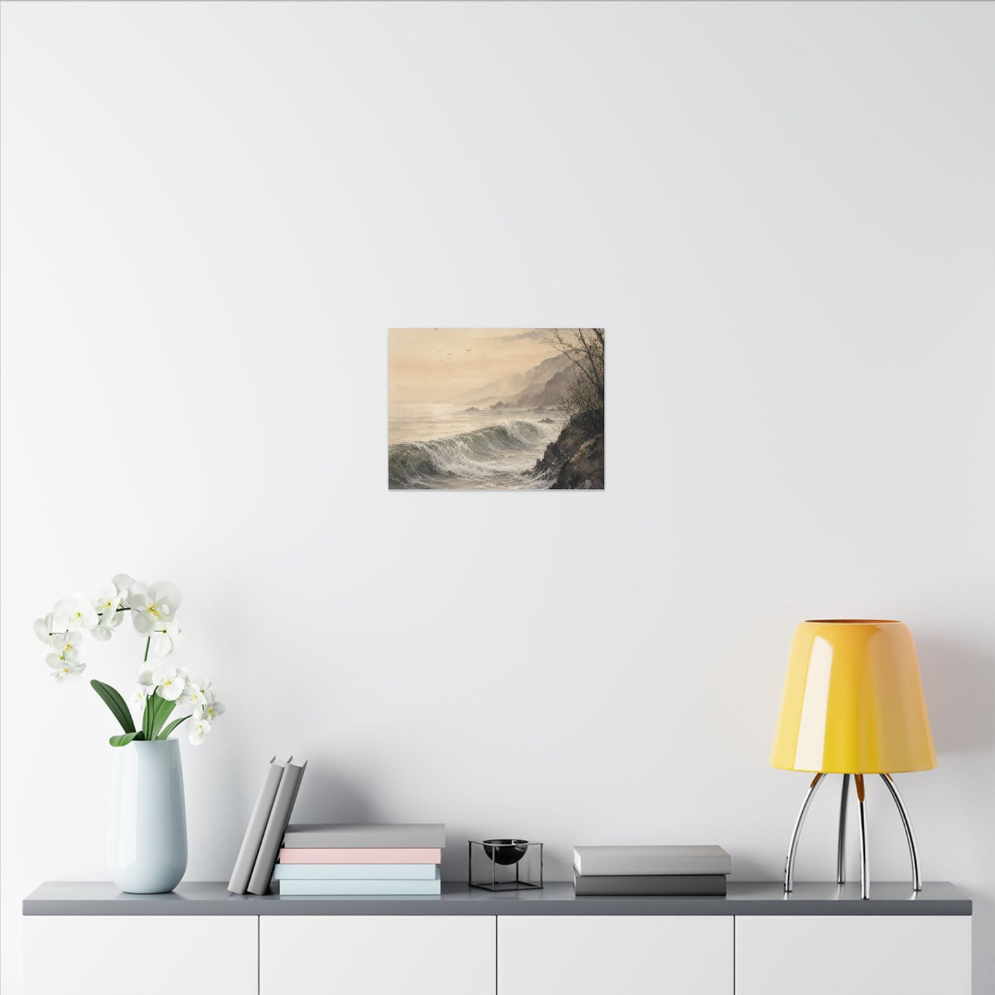 Ocean Wave Spring Canvas Art | Japandi Elegant Design