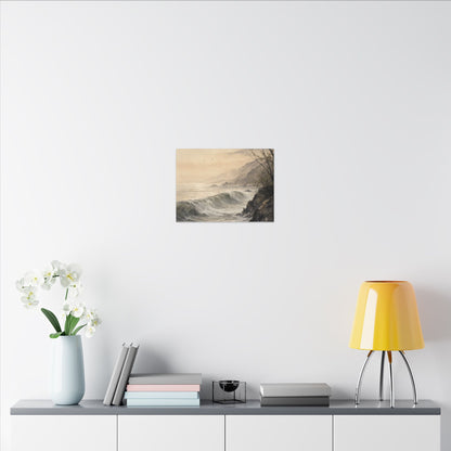 Ocean Wave Spring Canvas Art | Japandi Elegant Design