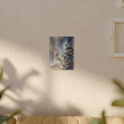 Incense Smoke Summer Canvas Art | Japandi Cozy Design