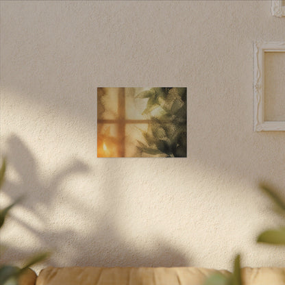 Cozy Shoji Screen Canvas Art - Watercolor Japandi