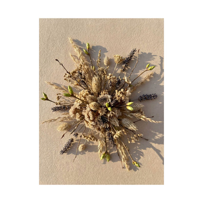 Dried Flowers Spring Wall Art Print | Japandi Neutral Design