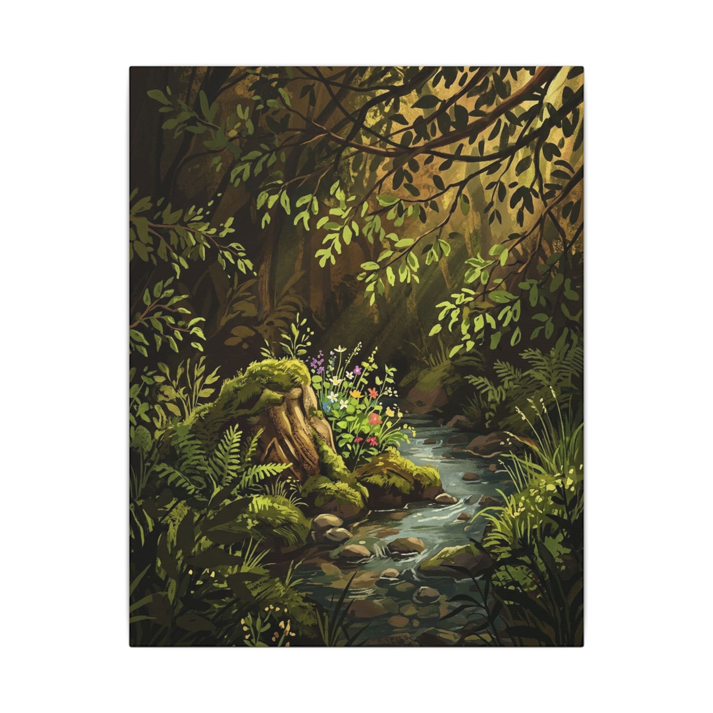 Golden Hour Silk Drape Canvas Art - Dark Japandi Datsuzoku